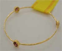 Garnet Bangle Bracelet