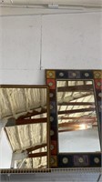 Decorative framed mirrors, lot of 2 items