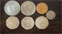 (7) Assorted Foreign Coins