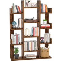 Aheaplus Bookshelf, Tree-Shaped Bookcase Storage