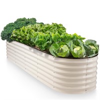 9-in-1 Galvanized Steel Raised Garden Bed //