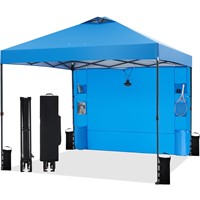 10'x10' Pop Up Canopy Tent with Sidewall, Patented