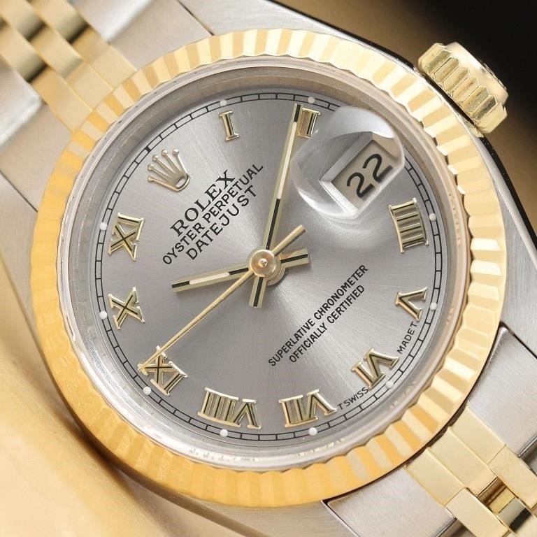 Rolex Ladies Datejust Roman Dial Watch