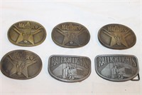 4 Marlboro & 2 Raleigh Belt Buckles(See Desc)