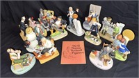 The 12 Norman Rockwell Figurines - Entire Set!