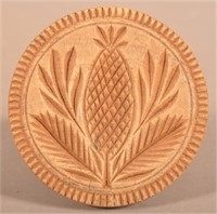 PA 19th Century Pomegranate Carved Butter Print.