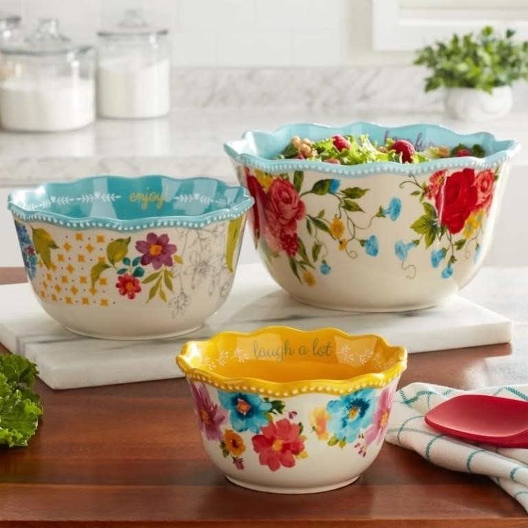 Sweet Rose Sentiment Serving Bowls  2-Piece