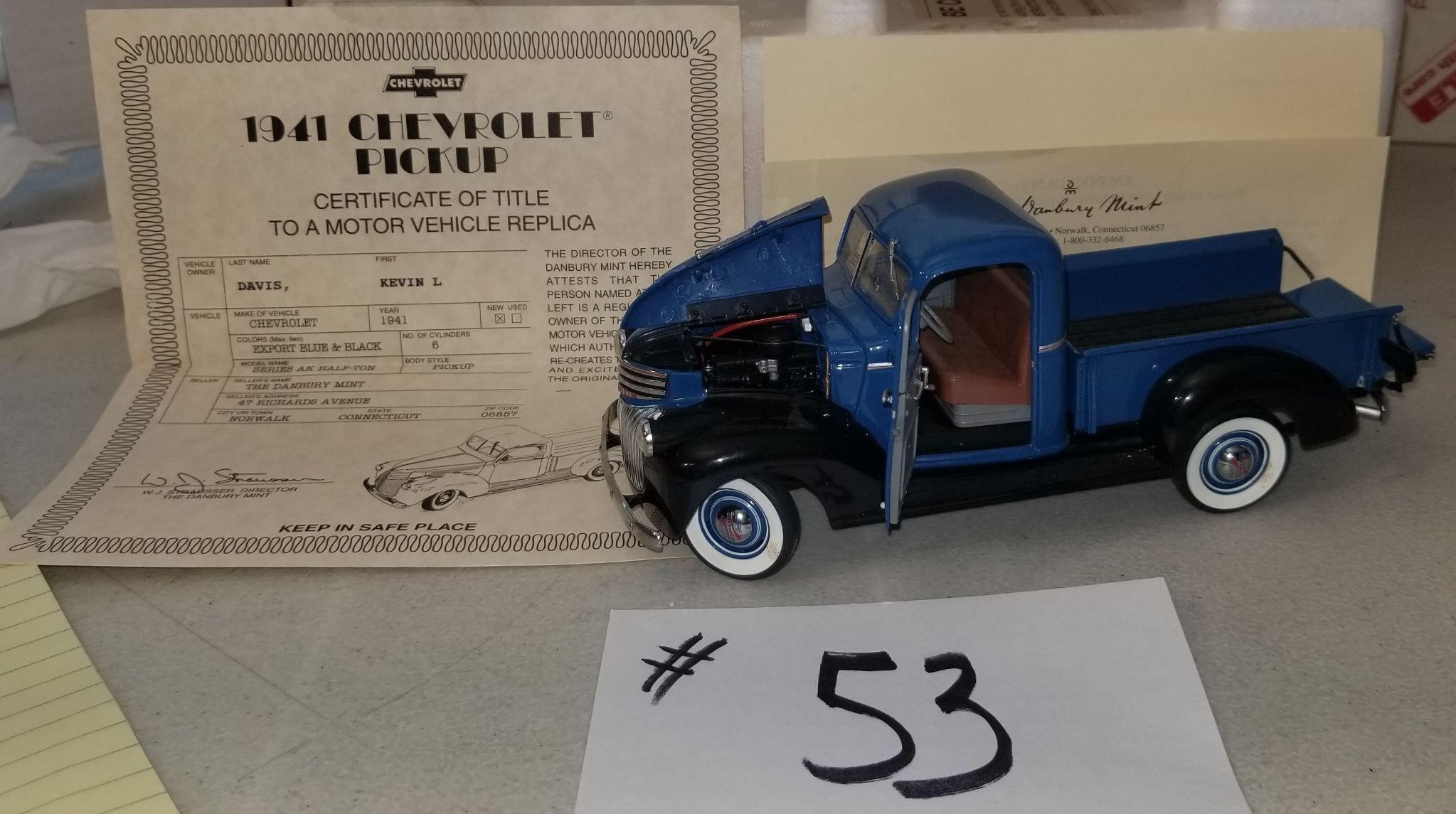 1941 Chevrolet Die Cast Pickup 1:24 scale