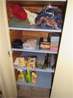 Contents of bathroom and utility closet