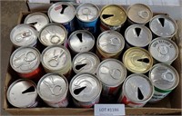 FLAT OF ASSORTED ADVERTISING BEER CANS