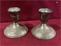 EARLY STERLING SILVER WEIGHTED CANDLE HOLDER 14oz