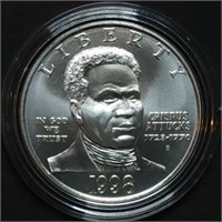 1998 Black Patriots Uncirculated Silver Dollar BU