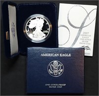 2007 1oz Proof Silver Eagle MIB with Cert.
