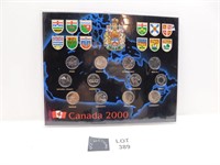 CANADA 2000 25 CENT COIN SET