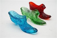 (3) Vintage Glass Slippers ~ Daisy & Button &