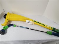 Electric weed eater and flower water tool