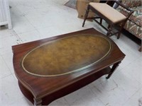 Leather Top Cocktail Table