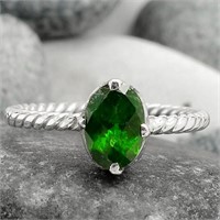 Natural Chrome Diopside Ring