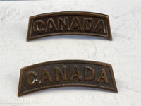 2 Canada Shoulder Medals