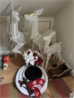 Reindeer, snowman, other Christmas items