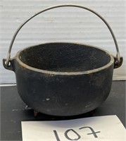 Vintage cast iron miniature cauldron