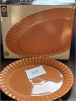 Vtg Gibson montcrest orange serving platter