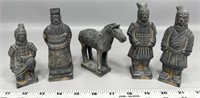 Vintage clay terra-cotta figures