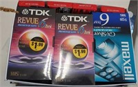 Box of new VHS tapes, cassettes