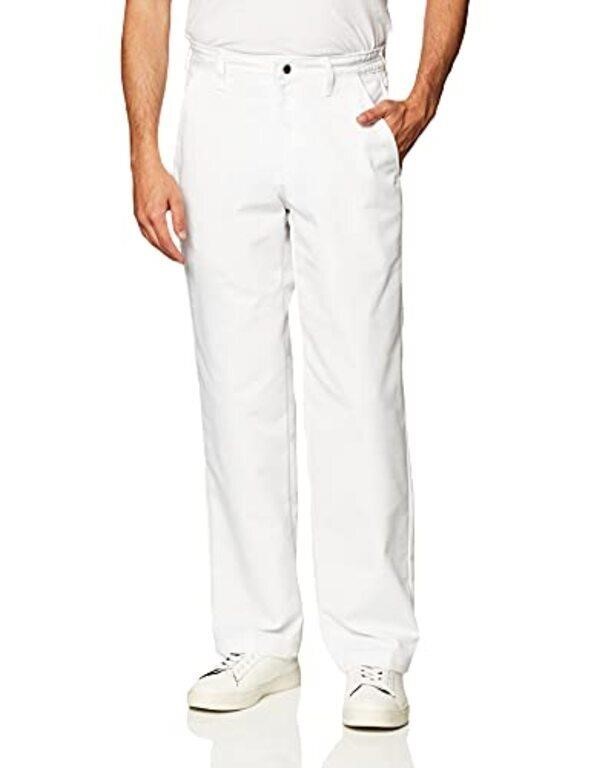 Size 38W x 30L Redkap mens chefs pants, White,