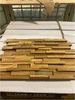 3D Teak Accent Wall Paneling x 8 Boxes