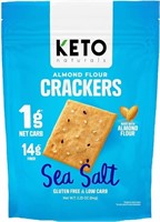 Keto Naturals Almond Crackers, Sea Salt, Gluten