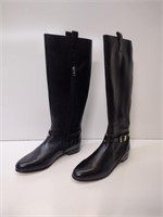 Womens Black Leather Boots - 8M