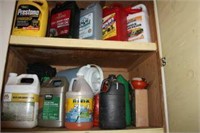 Contents of Cabinets--Fluids, Hose, Ext. Cord