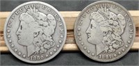 1880-O & 1881-S Morgan Silver Dollars
