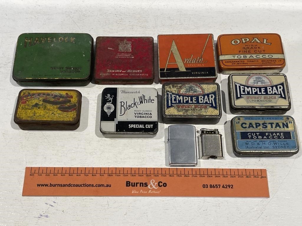 Selection Tobacco Tins & Lighters Inc. Opal,