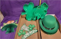 2 FLAT BOXES OF ST. PATRICK'S DAY ITEMS