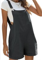 Size-( XXL) Women's Cotton Linen Overalls Shorts