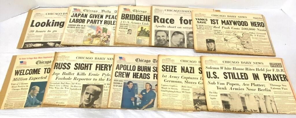 Vintage 1945 - 1970 Newspapers