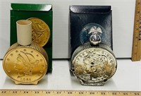 Vintage Avon Gold & Silver Coin Aftershave