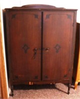 Antique Armoire Cabinet w/ Contents