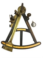 Antq E. & GW Blunt Ebony Brass Octant