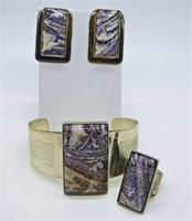 Sterling Purple Gemstone Set