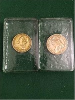 2- Capped Bust Half Dollar Paperweights