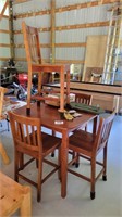 Nice, tall table 36" t x 38" x 38" w/ matching....