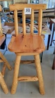 Beautiful log stool 30" to seat x 20" base x....