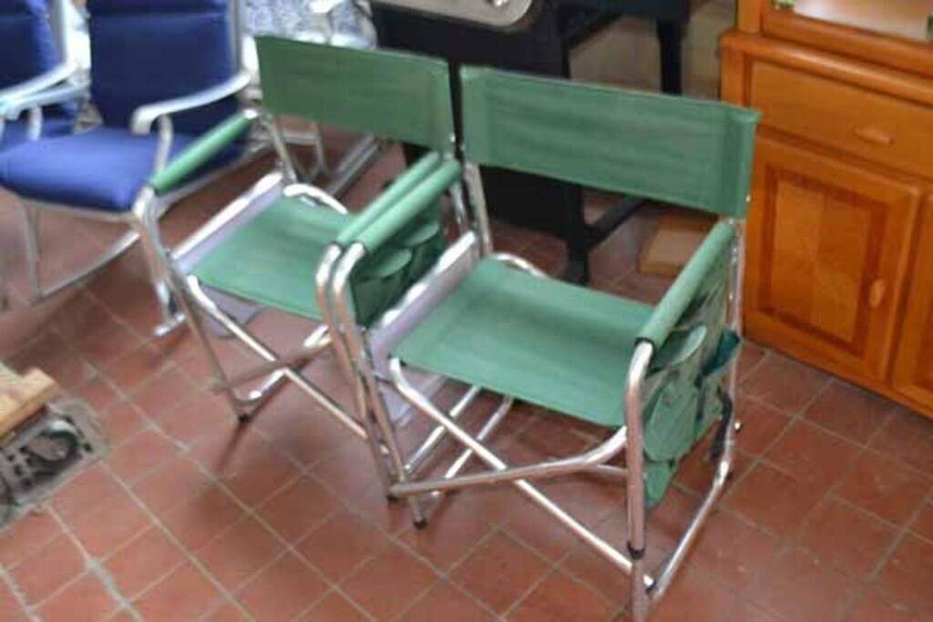 2 Aluminum Folding Sports Chairs