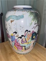 20th C. Chinese Vase w/ Wood Stand