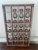 Mid Century Wooden 16-Space Spice Rack