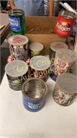 Coffee cans, elephant, lions, antelope, leopard,