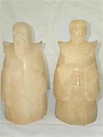 Pair of Soapstone Style Asian Figurines